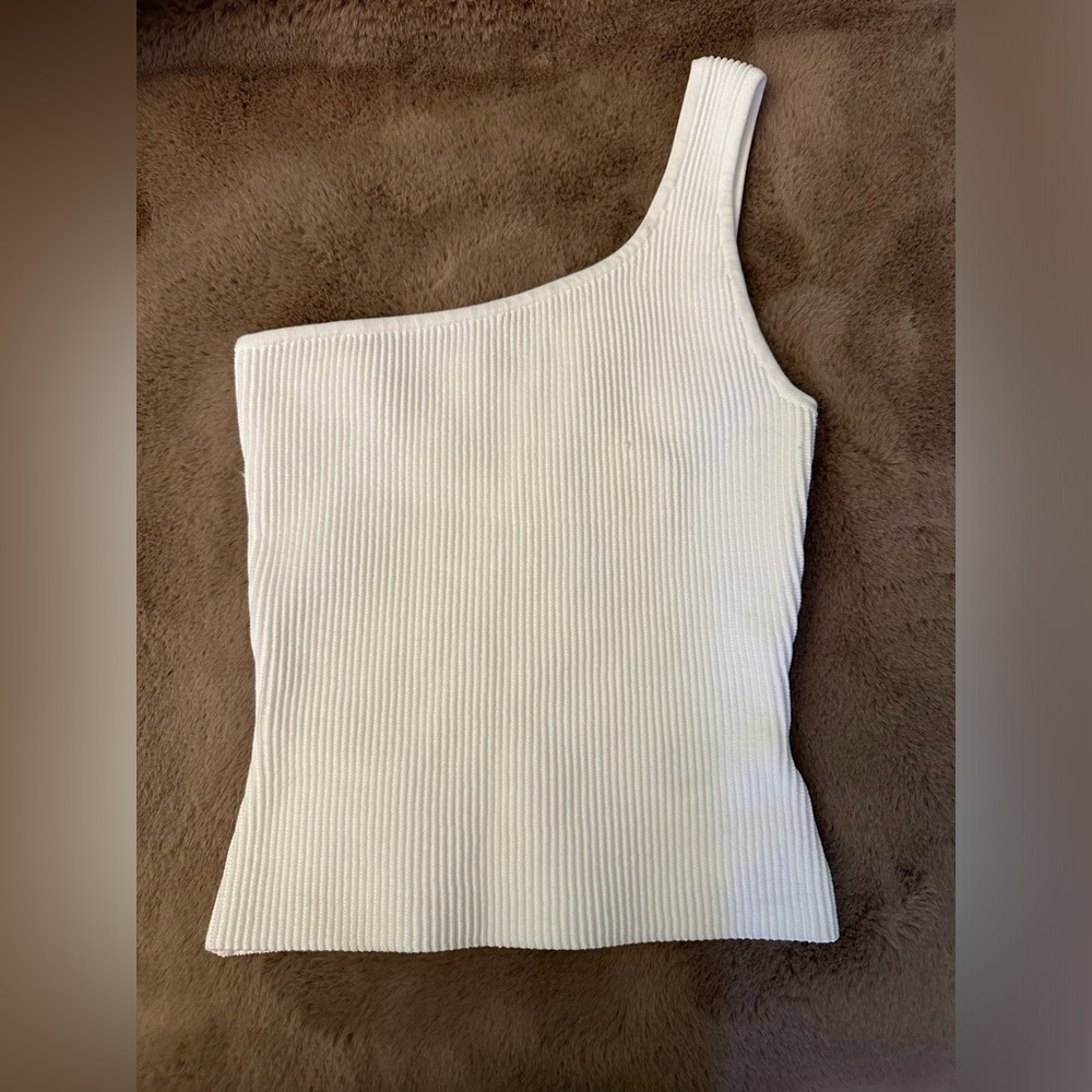 Aritzia Babaton Sculpt Knit One Shoulder Strap Tank